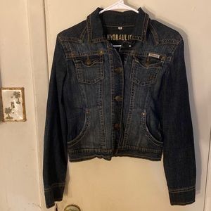 Woman’s dark denim hydraulic jacket